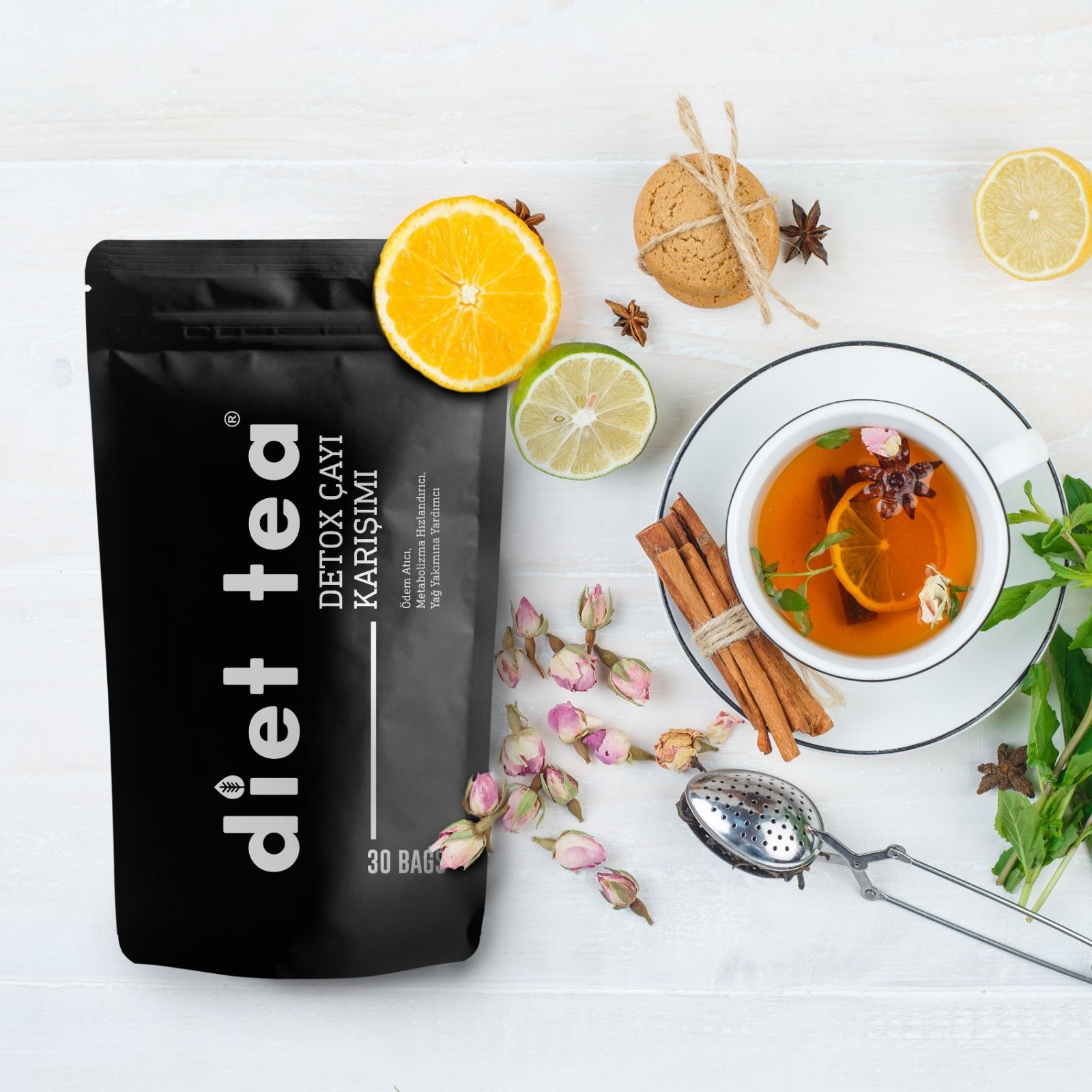 Diet Tea Detox Bitki Çayı Karışımı Süzen Poşet 30'lu